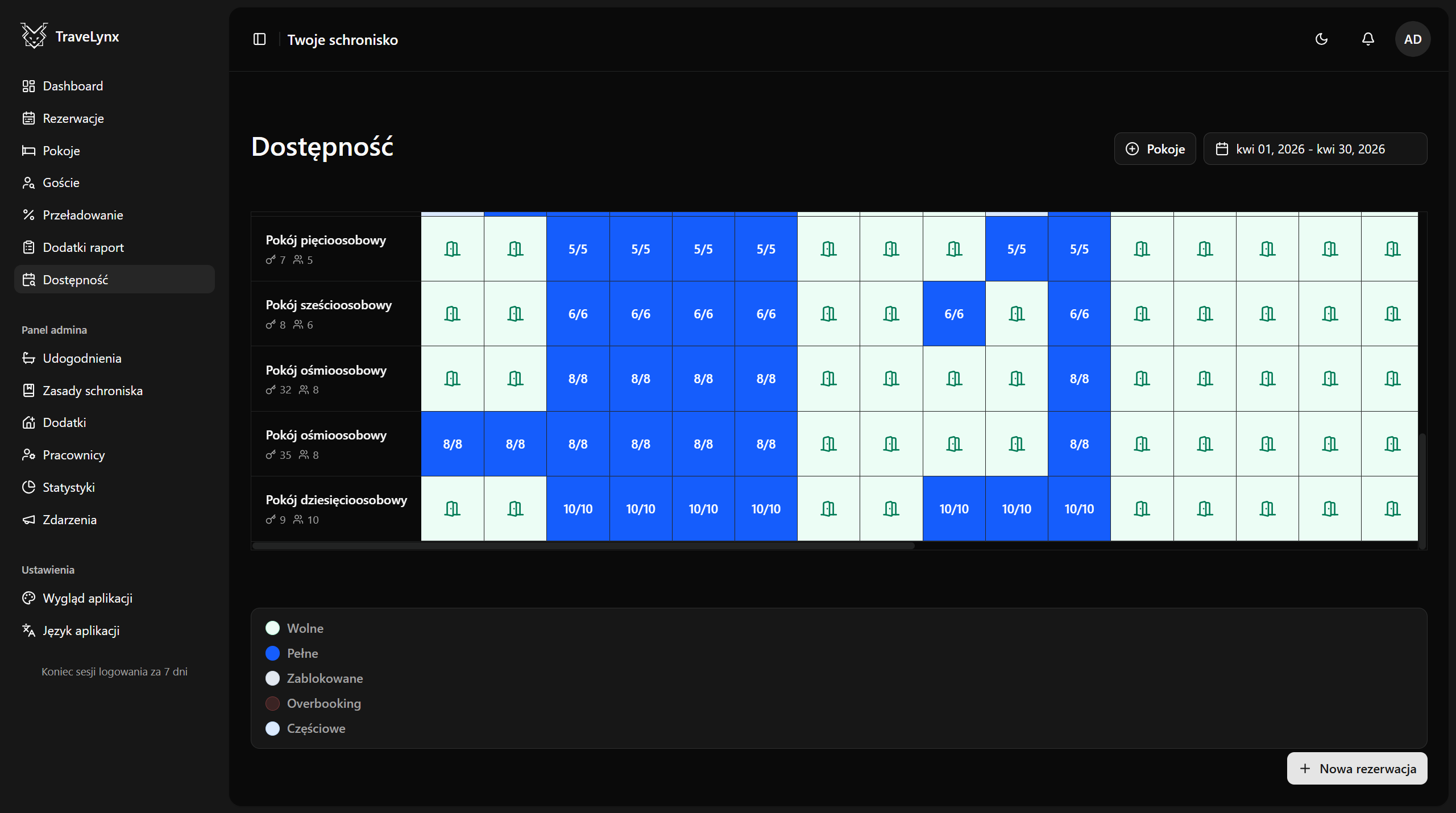Zrzut ekranu widoku dostępności